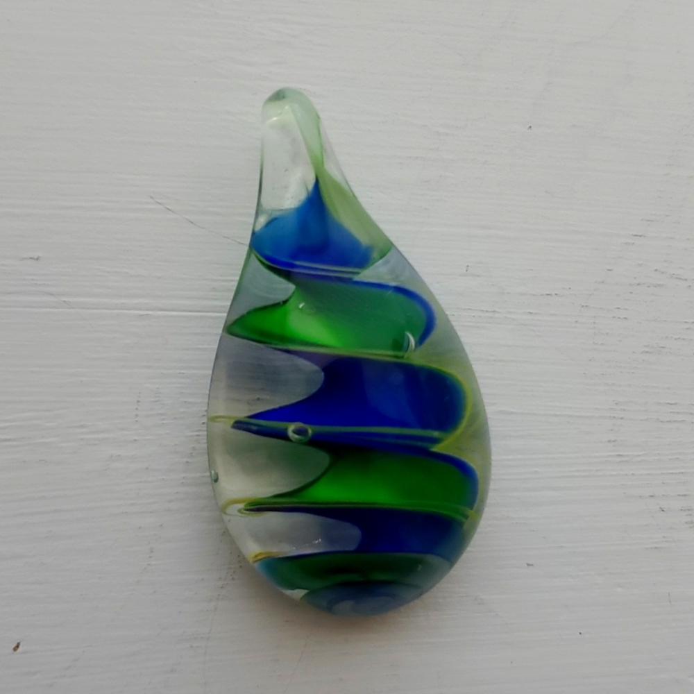 Glass Tear Drop Pendant